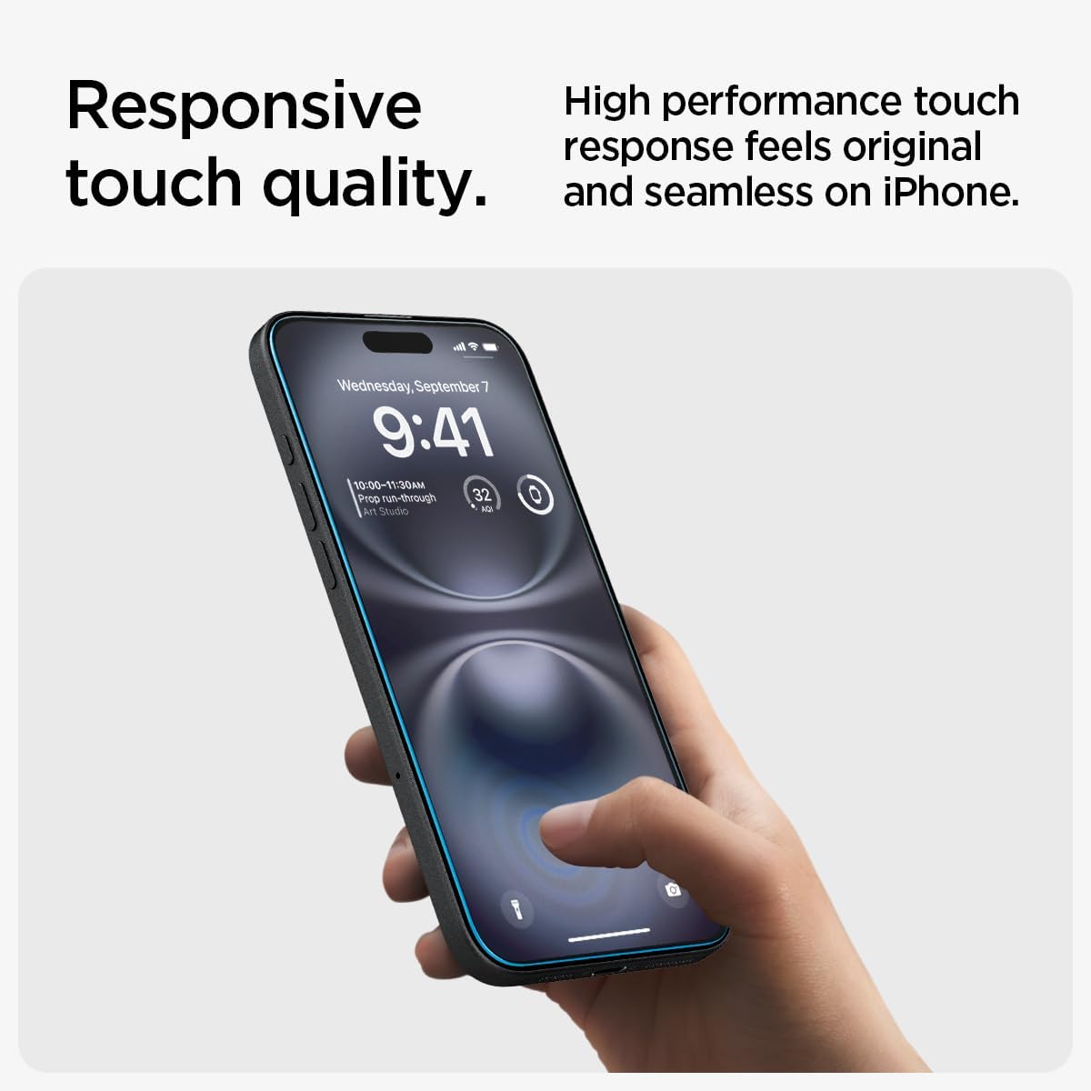 Thumbnail 5 de Verre trempé Spigen Glas.tR EZ Fit pour iPhone 16 et iPhone 15 (2 pièces) – pose facile, dureté 9H