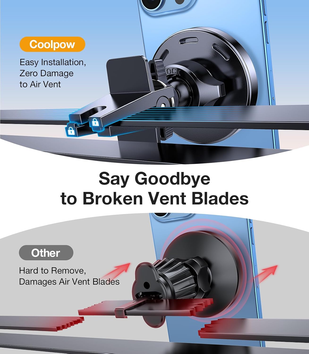 Thumbnail 6 de Coolpow MagSafe Car Mount Charger 15W
