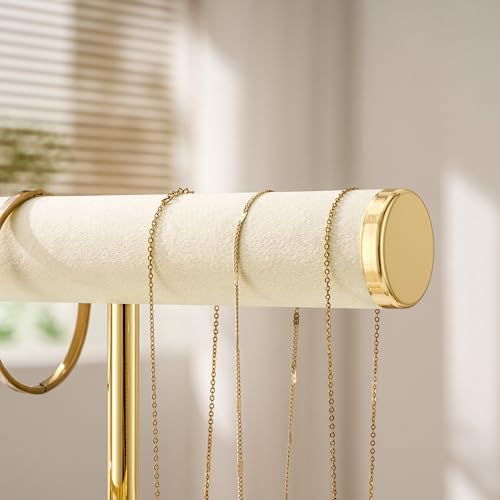 Thumbnail 4 de Josmimic 2 Tier Bracelet Holder Display – Detachable T Bar in Beige Velvet