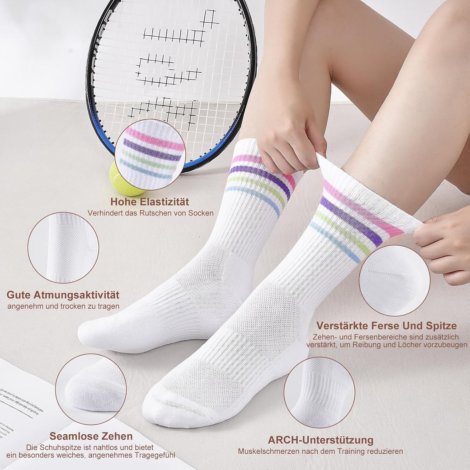 Thumbnail 6 de Niorasen Tennissocken Damen 35–42