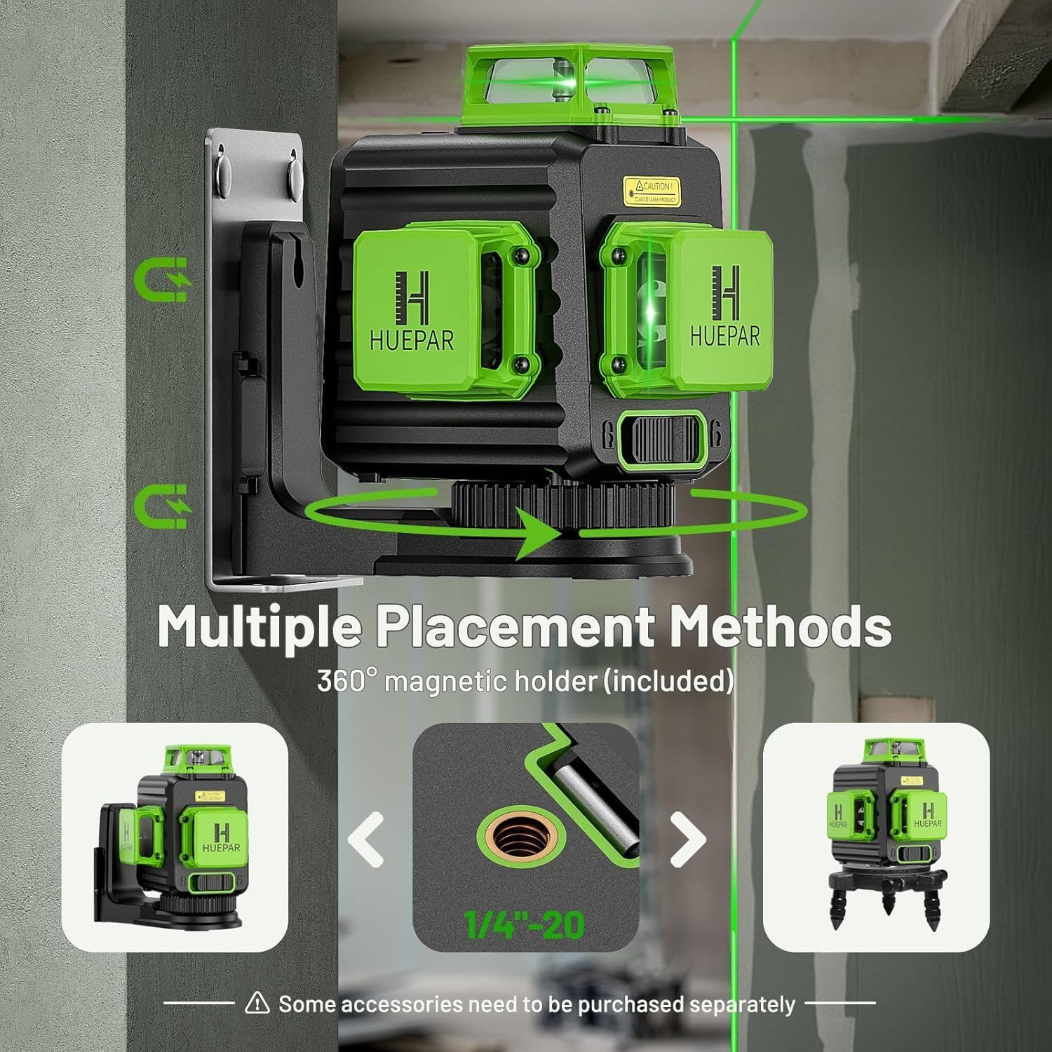 Thumbnail 5 de Huepar B03CG 3D Green Laser Level 5200mAh
