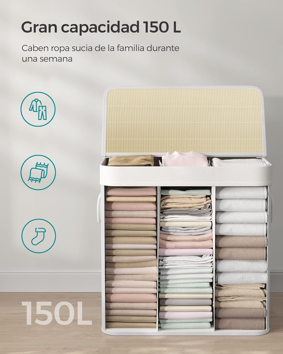 Thumbnail 4 de SONGMICS Cesto Ropa Sucia 150 L