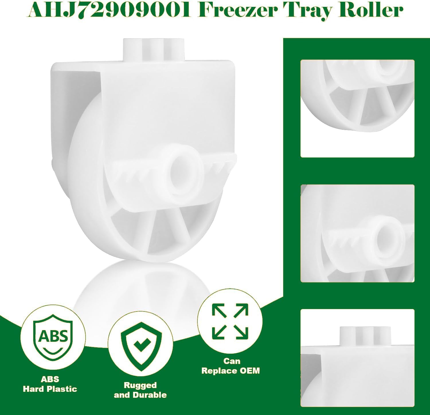 Detalle de PLCHXFYJR AHJ72909001 Refrigerator Freezer Drawer Roller for LG and Kenmore