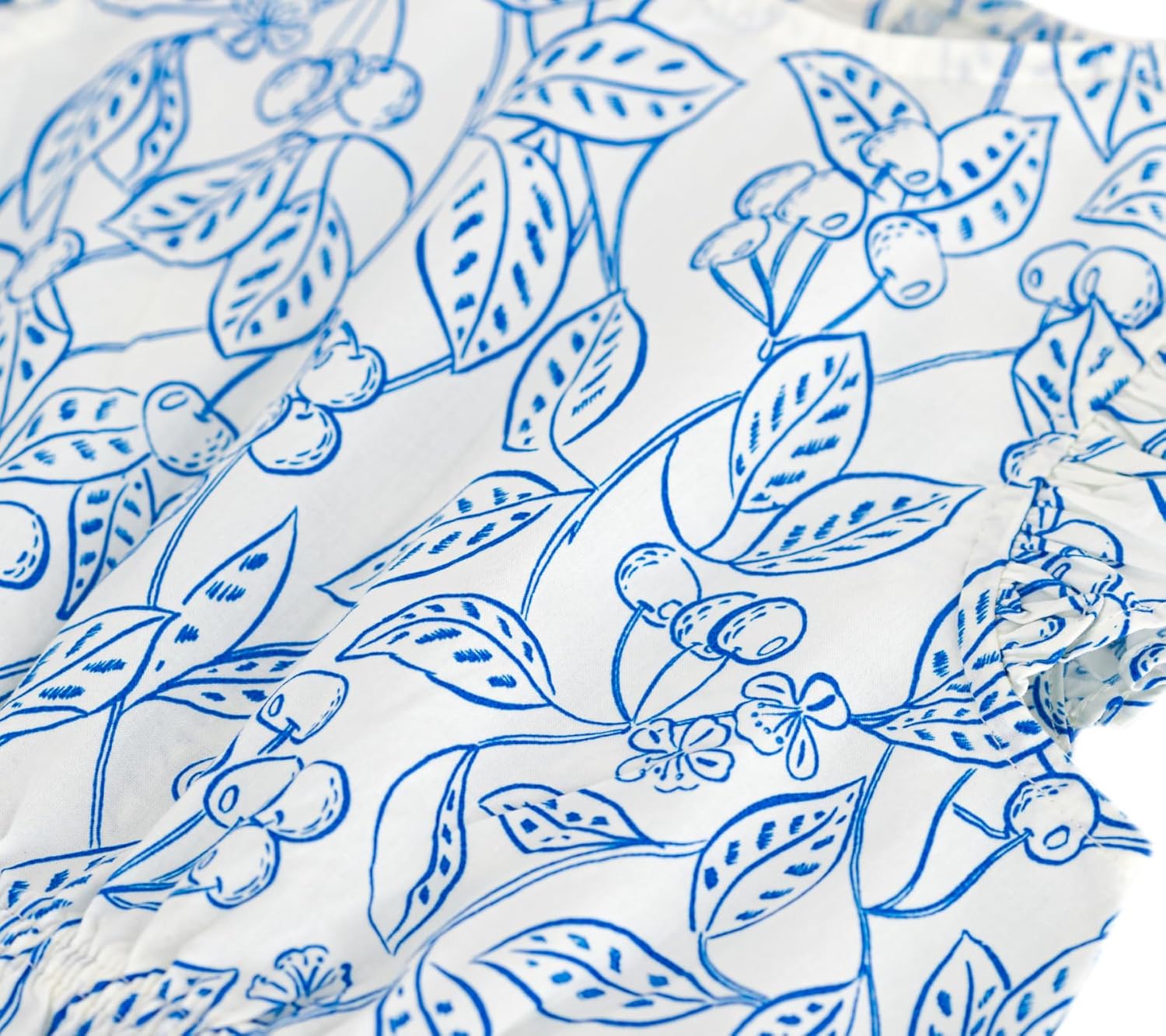 Thumbnail 2 de Petit Bateau Combicourt Bébé Fille – coton sans manches à imprimé cerises bleues