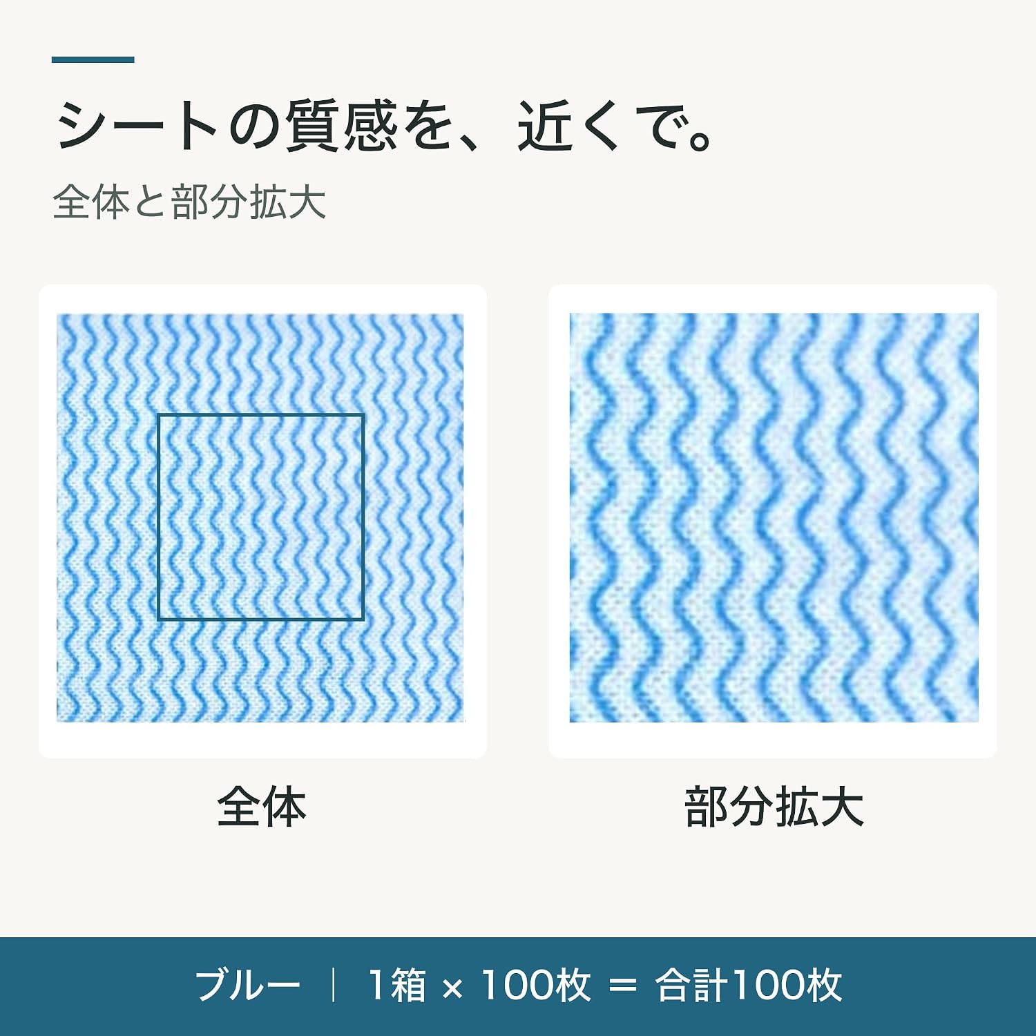 Detalle de 大日産業 D-Cloth DC-30 不織布カウンタークロス ブルー 30×30cm 100枚
