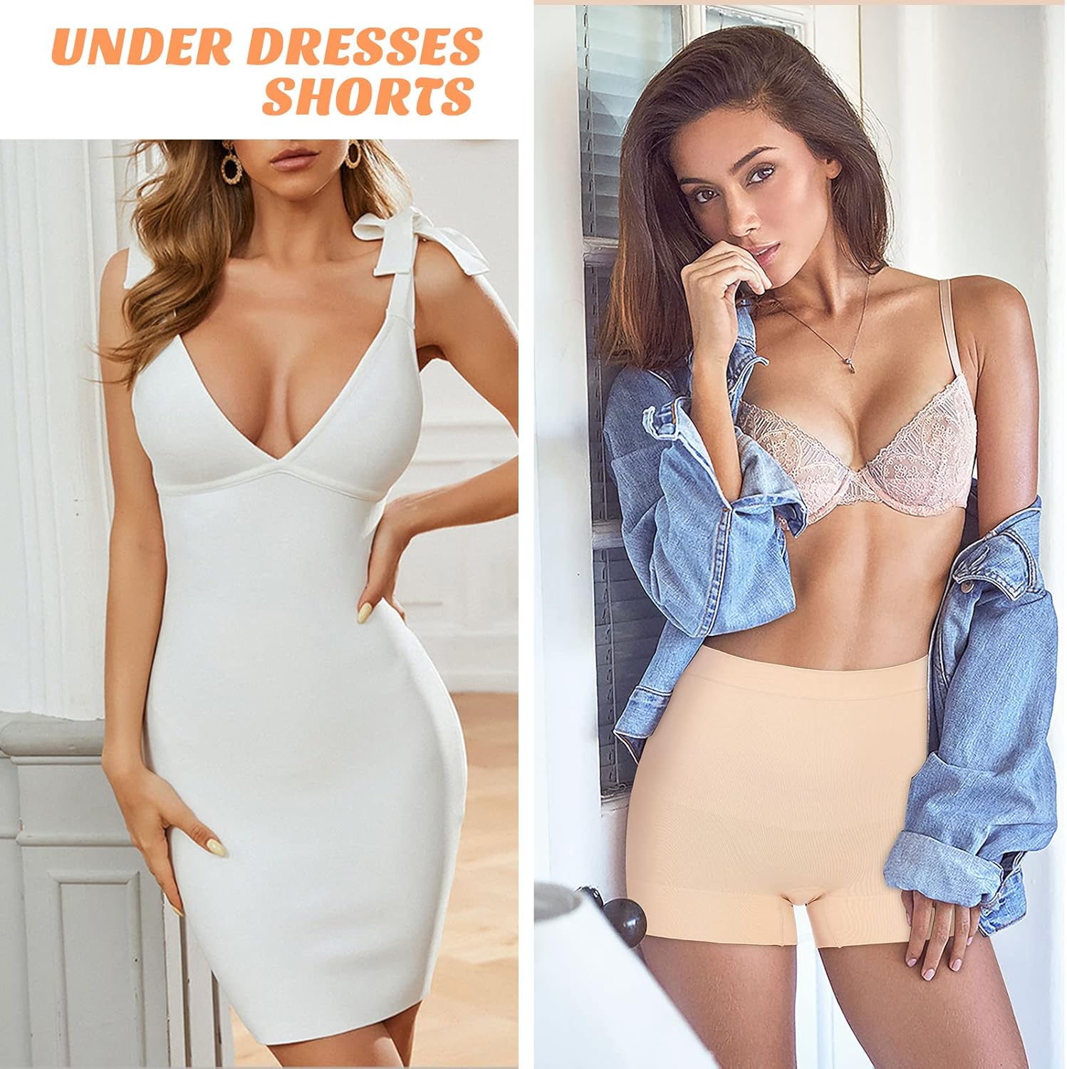 Detalle 2 de Womens Seamless Shaping Boyshorts: Light to Medium tummy control in a Comfortable, Tagless Slip Short