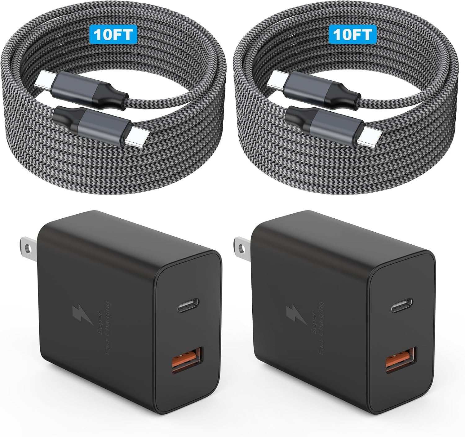Detalle de Extra Long 10FT 45W Samsung USB-C Charger