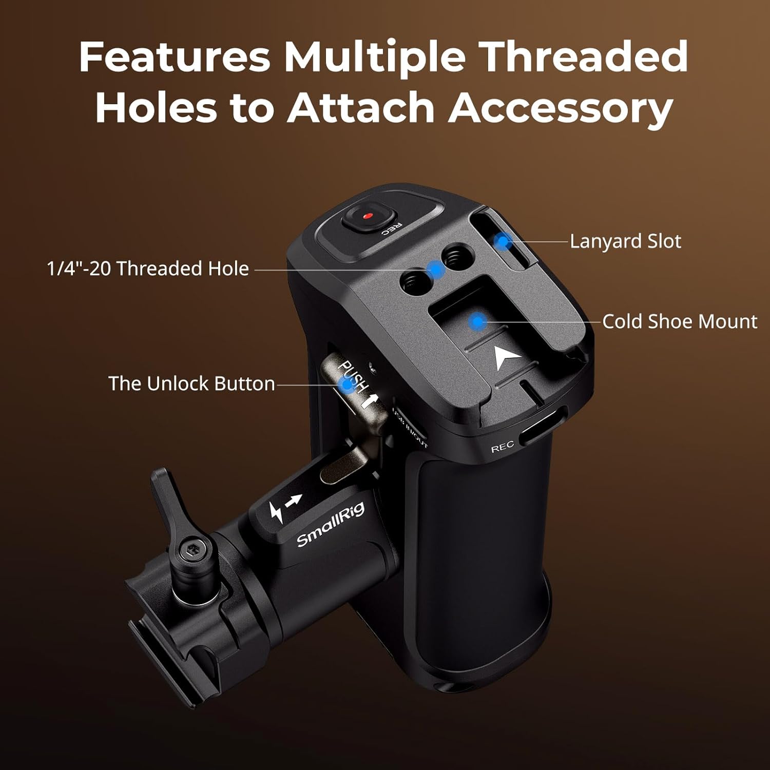 Thumbnail 6 de SmallRig drehbarer Seitengriff 5235 mit REC-Trigger für ausgewählte Canon- & Blackmagic-Modelle