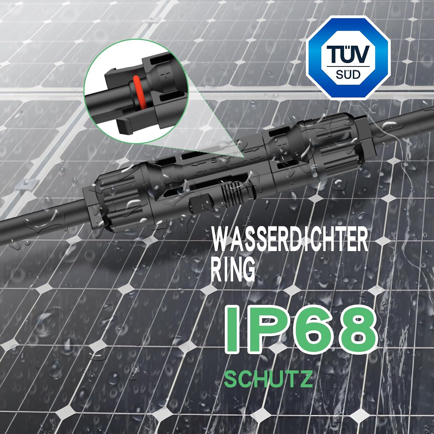 Thumbnail 6 de JXMXRPV Solar Cable Extension, 33 ft 10 AWG, IP68, Male-to-Female Connectors