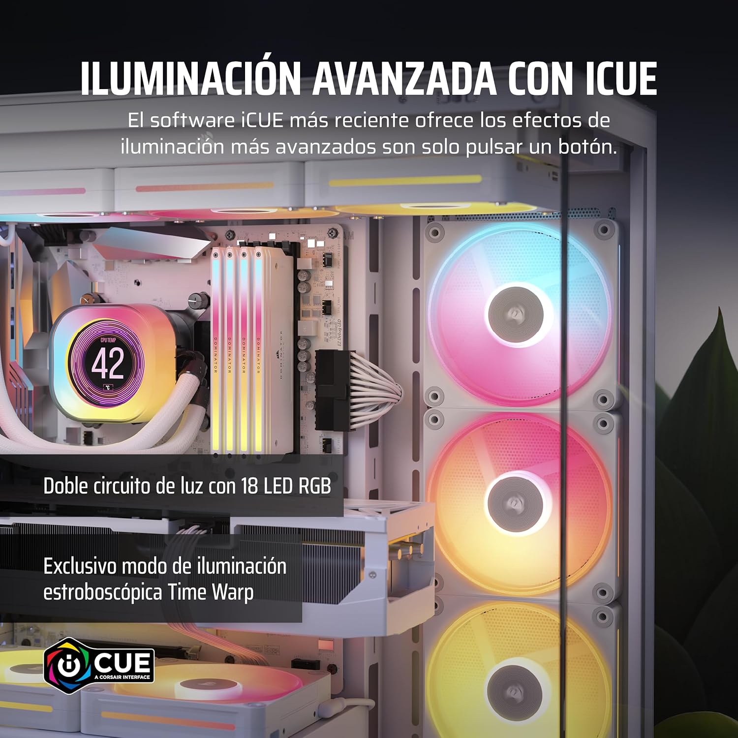 Detalle 2 de CORSAIR iCUE Link LX120-R Ventilador RGB 120mm