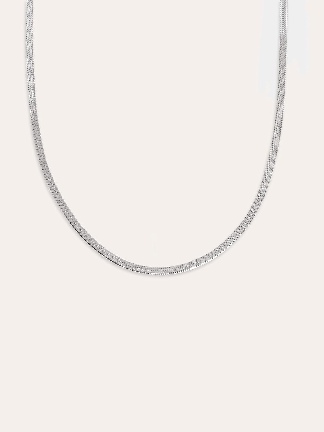 Detalle de SINGULARU Collier Lisse S. Acier inoxydable ou plaqué or 18 Kt – Chaîne plate 40 cm + rallonge