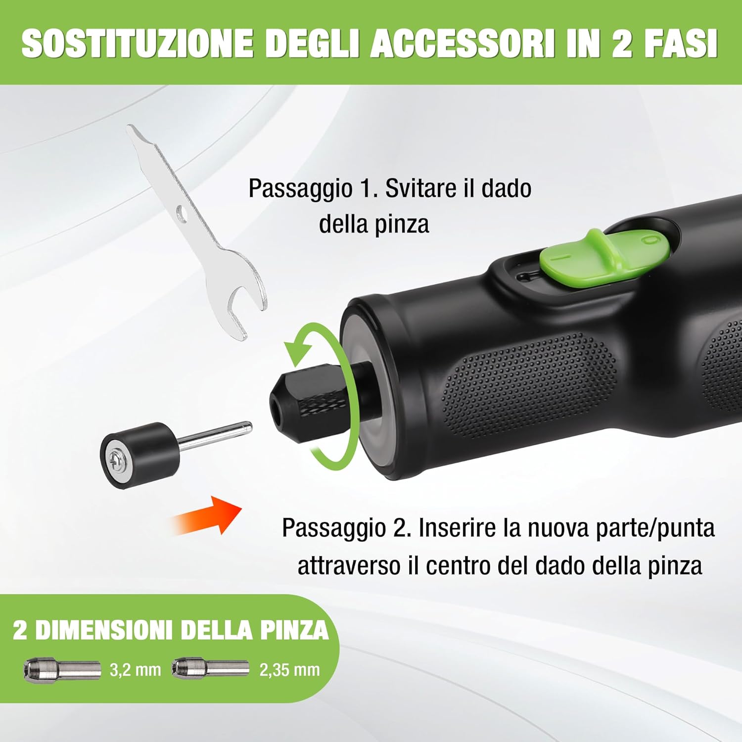 Thumbnail 3 de WORKPRO Utensile Rotante 7,2 V – Multifunzione con 117 accessori, 6 velocità e LED