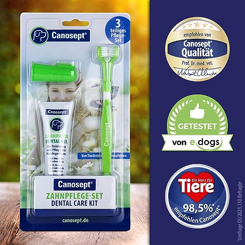 Thumbnail 4 de Canosept Zahnpflege Hund (3-teiliges Set) – Hundezahnbürste, Hundezahnpasta 45 ml und Fingerlinge Zahnpflege