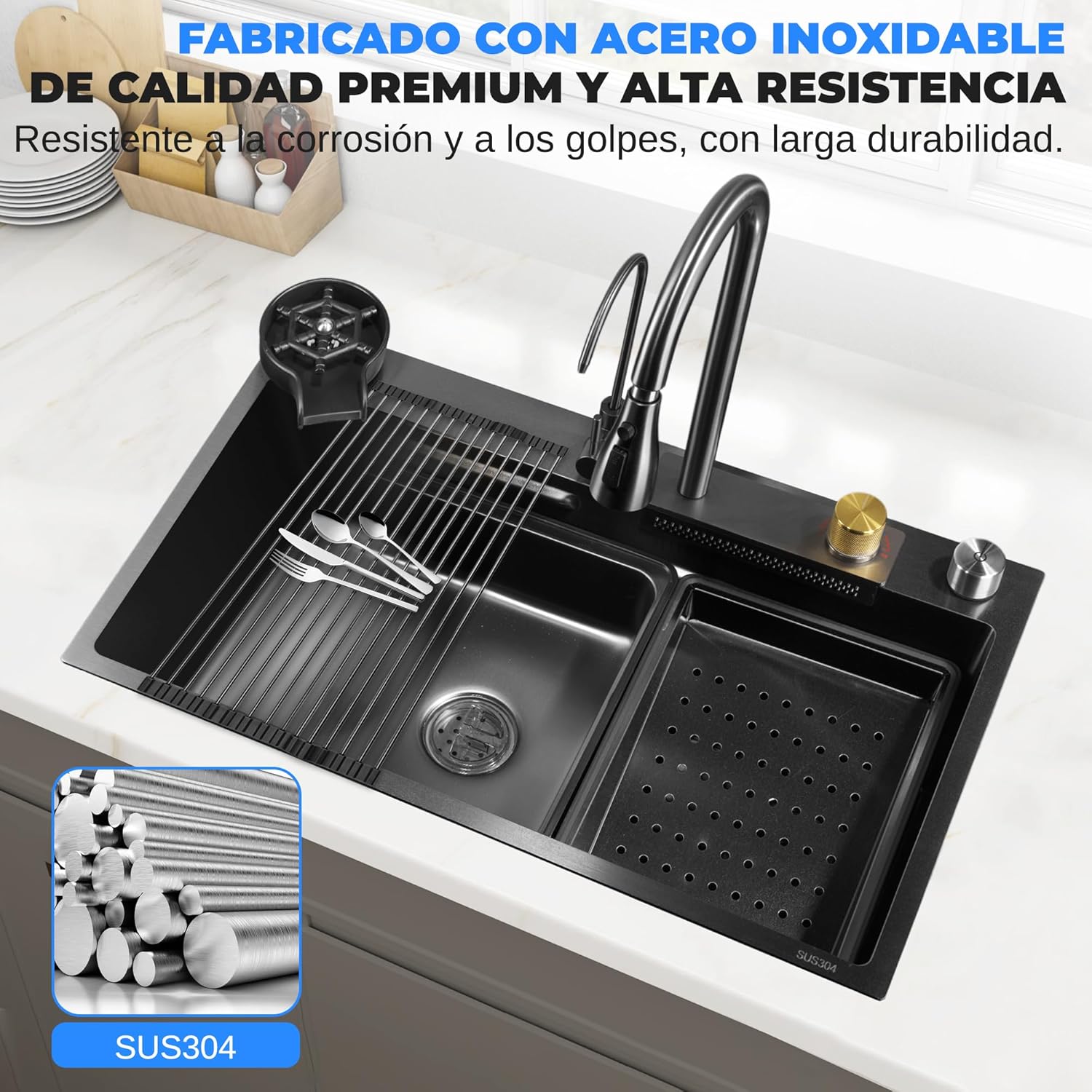 Thumbnail 5 de Serenelife fregadero cocina acero inoxidable