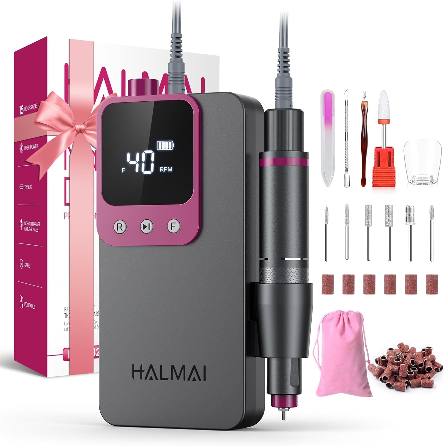 Detalle de HALMAI HMC320 fresa per unghie 40.000 RPM