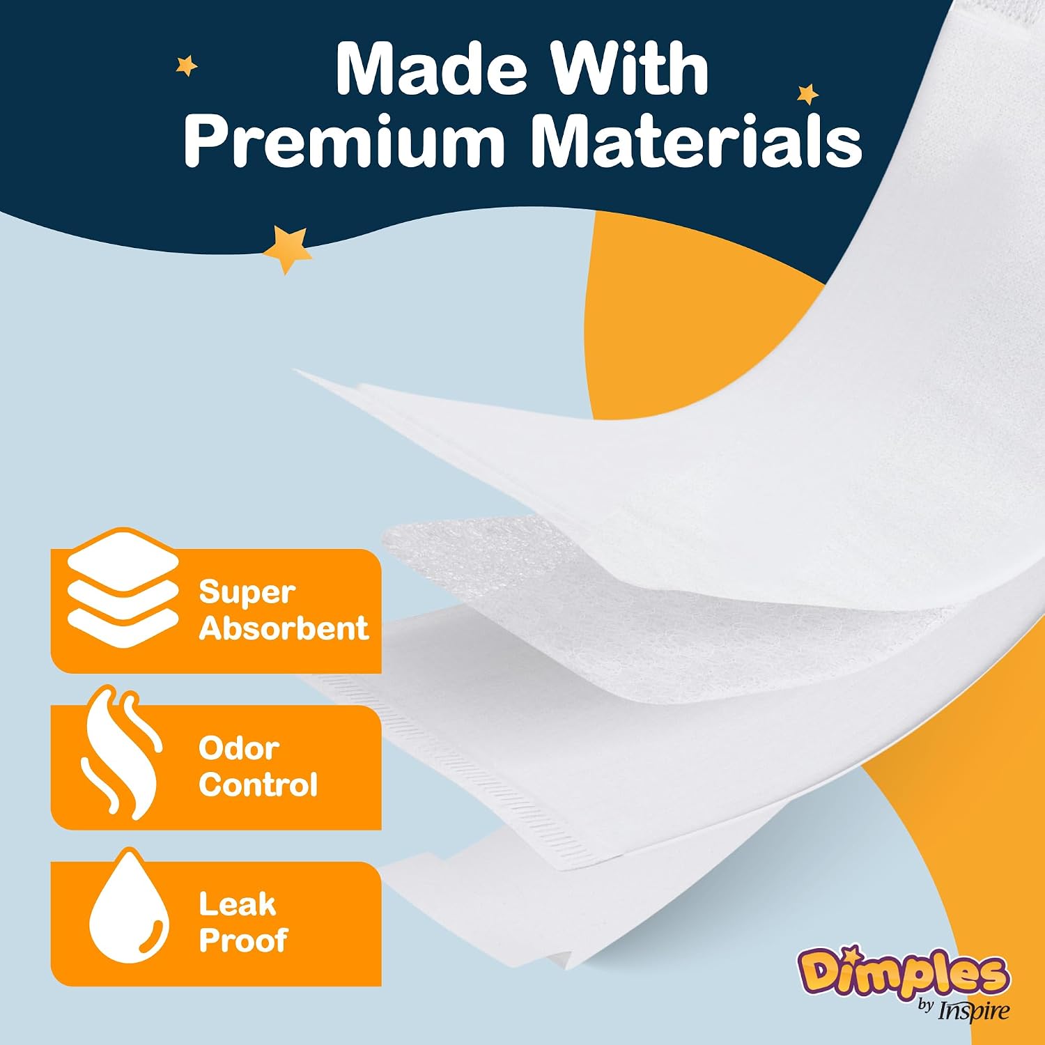 Thumbnail 4 de Inspire Dimples Booster Pads, Diaper Inserts with Adhesive, 90 Count