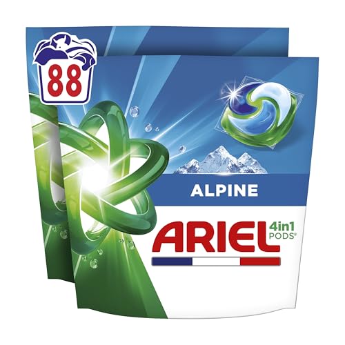 Detalle de ARIEL PODS 4en1 Alpine – Lessive en Capsule, 88 Lavages (2×44) – Efficace à froid
