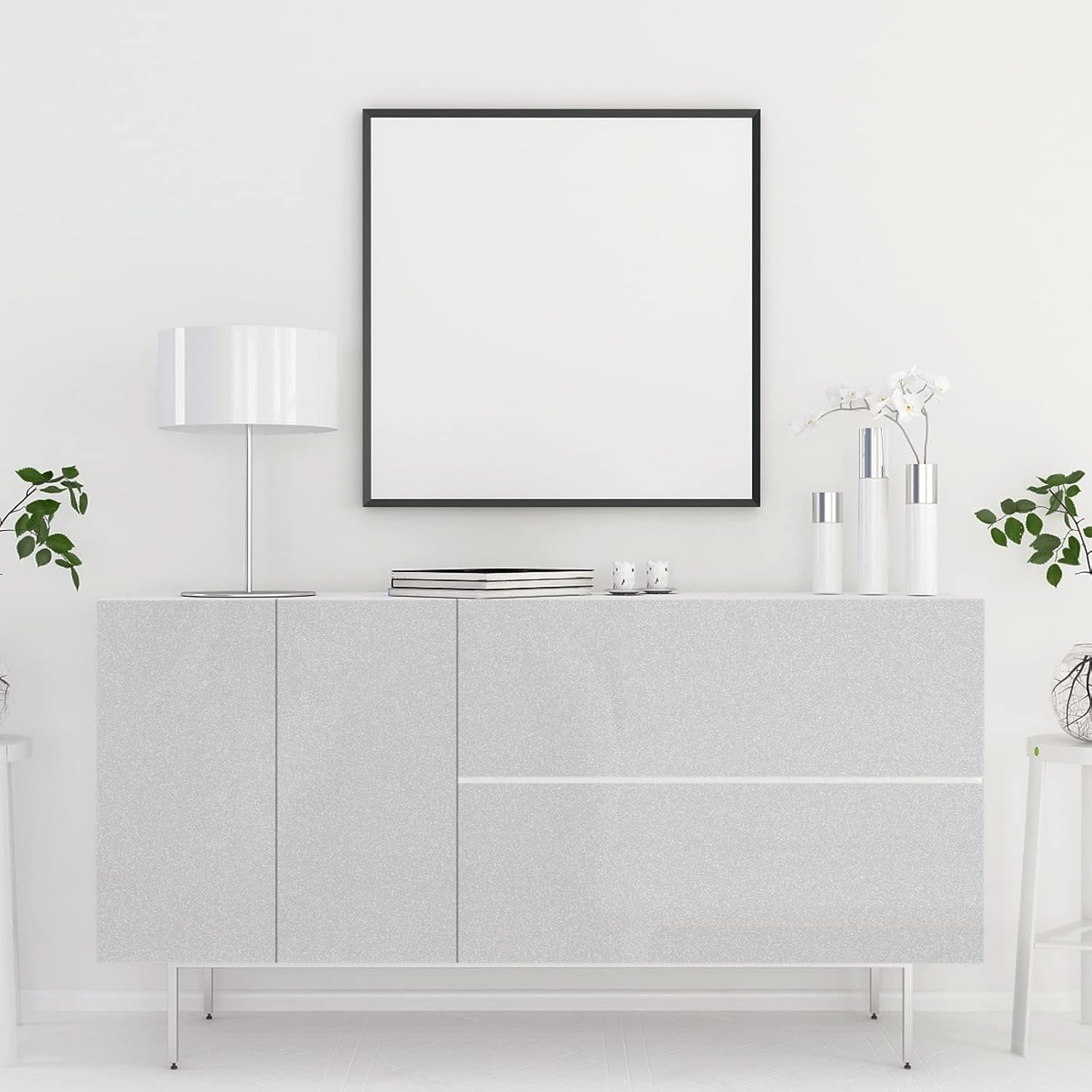 Thumbnail 2 de Hode Papier Adhesif Gris Brillant 40x300 cm – Revêtement vinyle autocollant imperméable pour meubles et murs