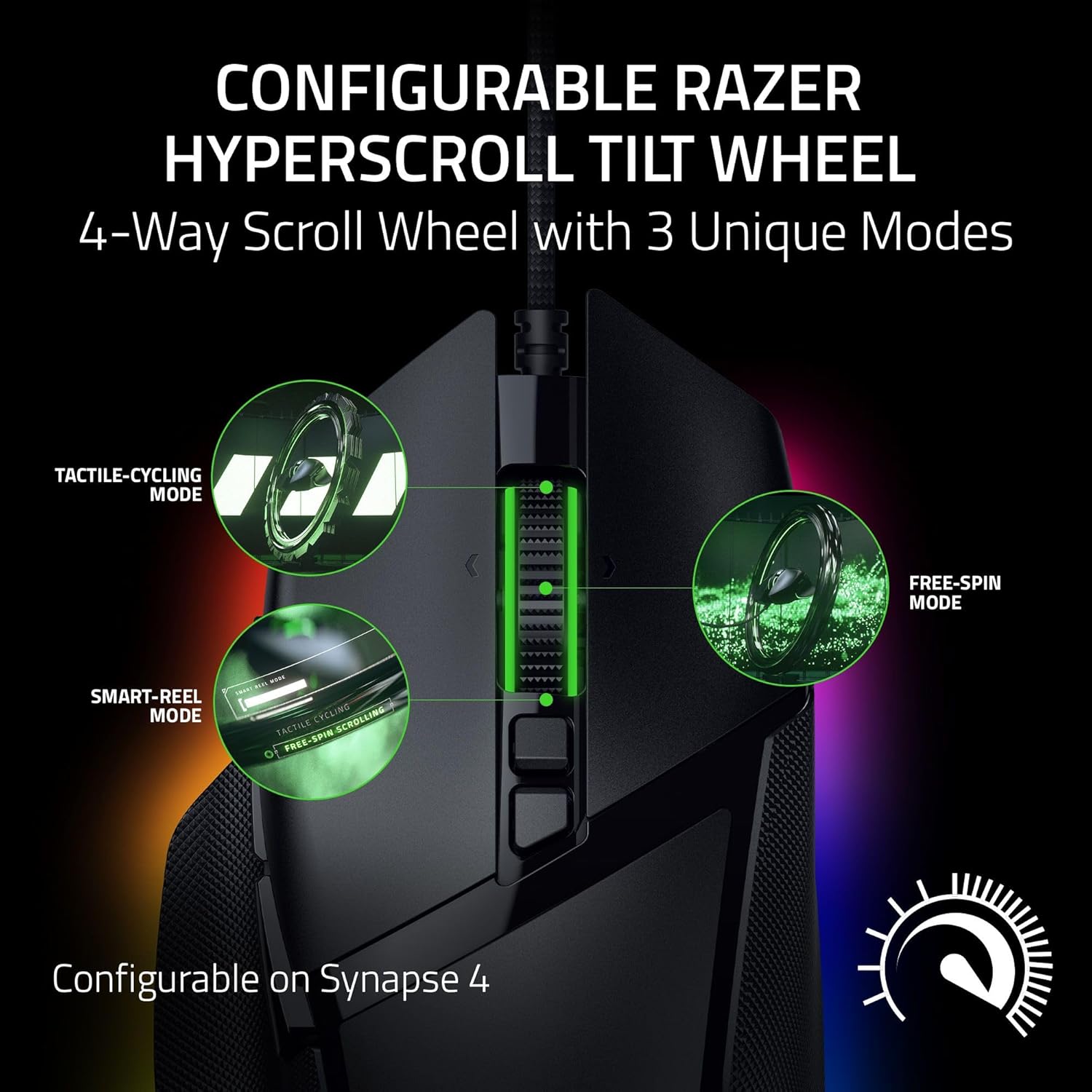 Detalle de Razer Basilisk V3 35K 有線ゲーミングマウス、35K光学センサー・13ボタン・HyperScrollチルトホイール