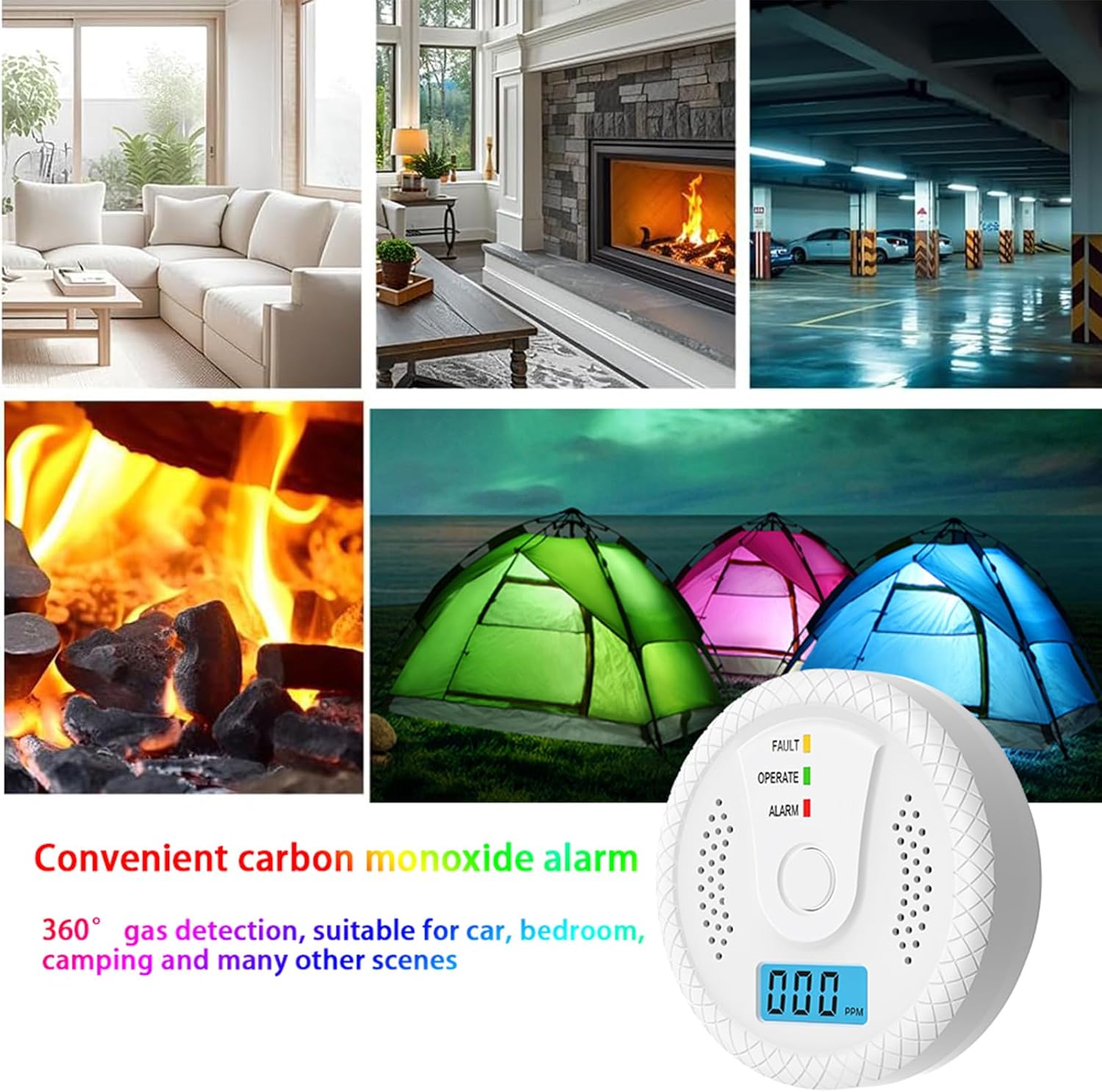 Thumbnail 4 de EIBEST Carbon Monoxide Detector 85 dB