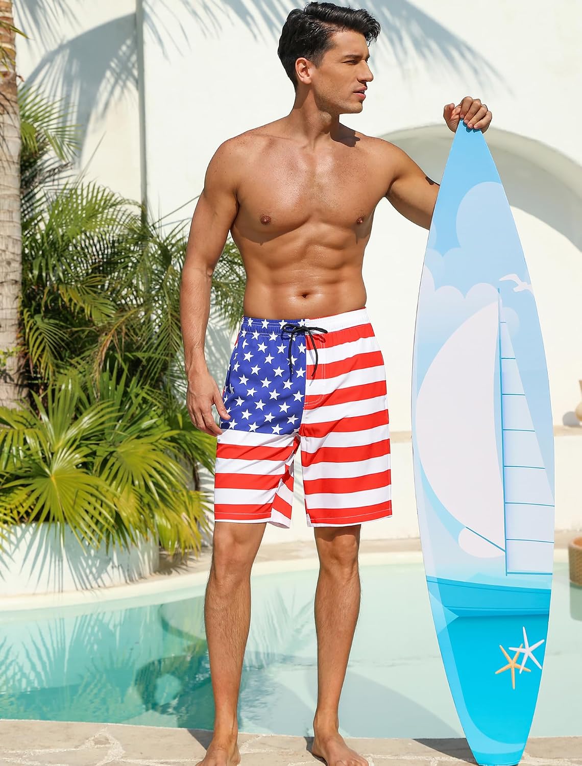Thumbnail 5 de SILKWORLD Men's Swim Trunks, 9-Inch Inseam