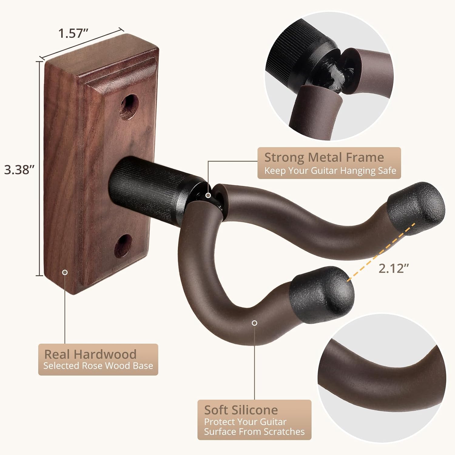 Thumbnail 2 de DIDA Guitar Wall Mount, Black Walnut