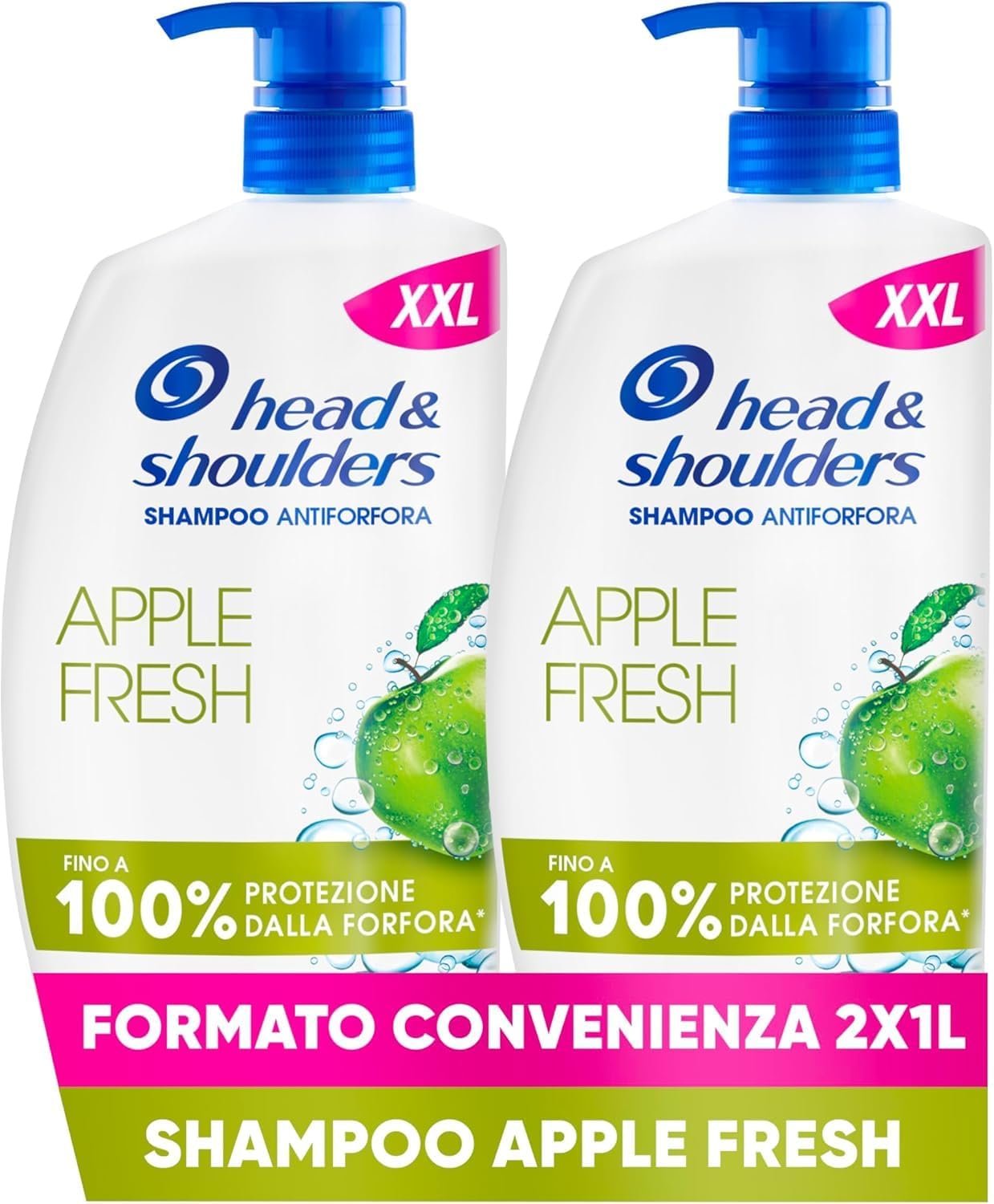 Detalle de Head & Shoulders Apple Fresh 2x1000ML Shampoo 🍎