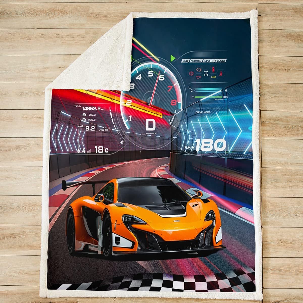 Thumbnail 1 de Homemissing Rennwagen Decke 150x200 cm Kuscheldecke