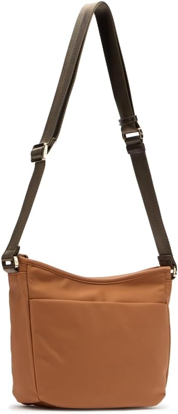 Detalle de Mandarina Duck Hunter Crossover, Femme — sac crossover en nylon brillant avec détails en cuir synthétique