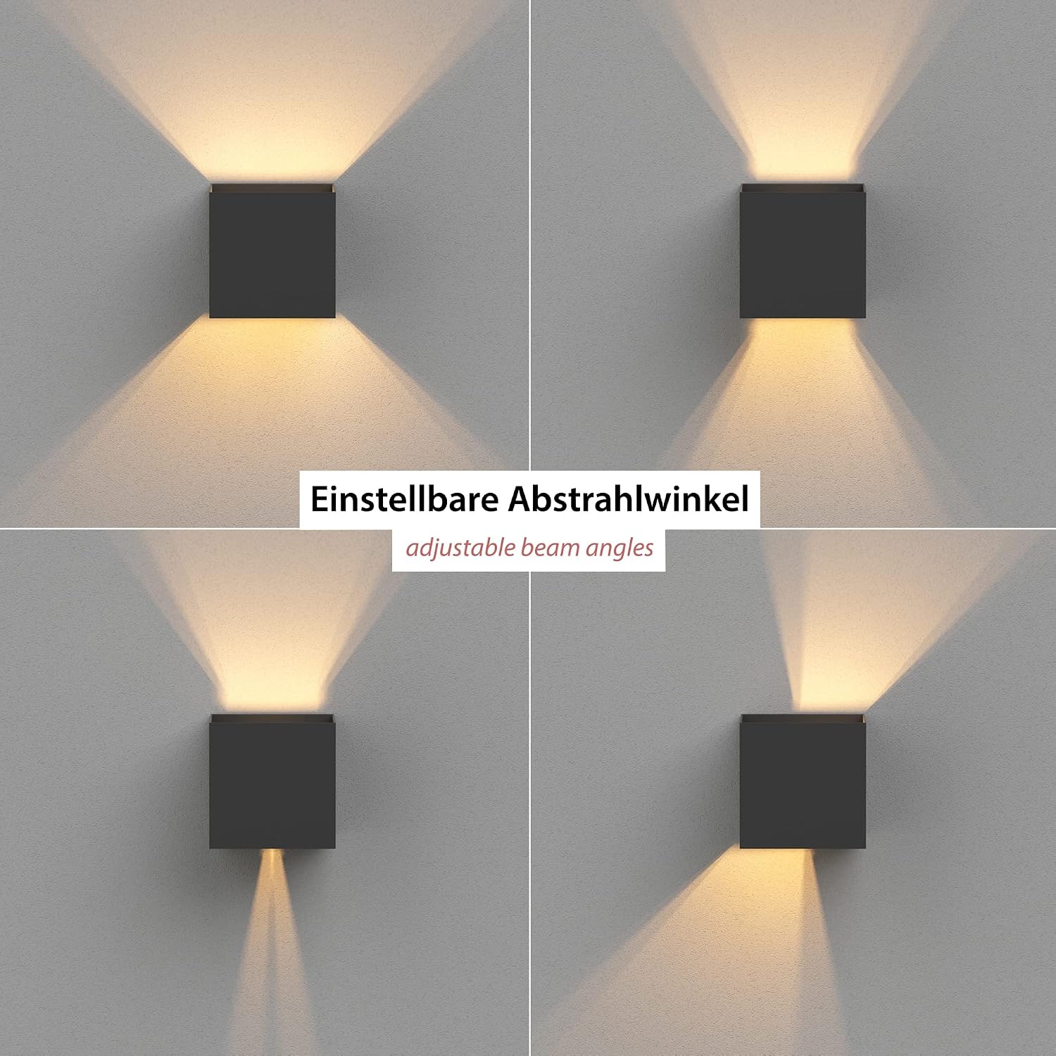 Thumbnail 4 de Lampada da parete per esterni CUBEL (IP65) up/downlight in antracite opaco, 2 pezzi, attacco G9 max 10W