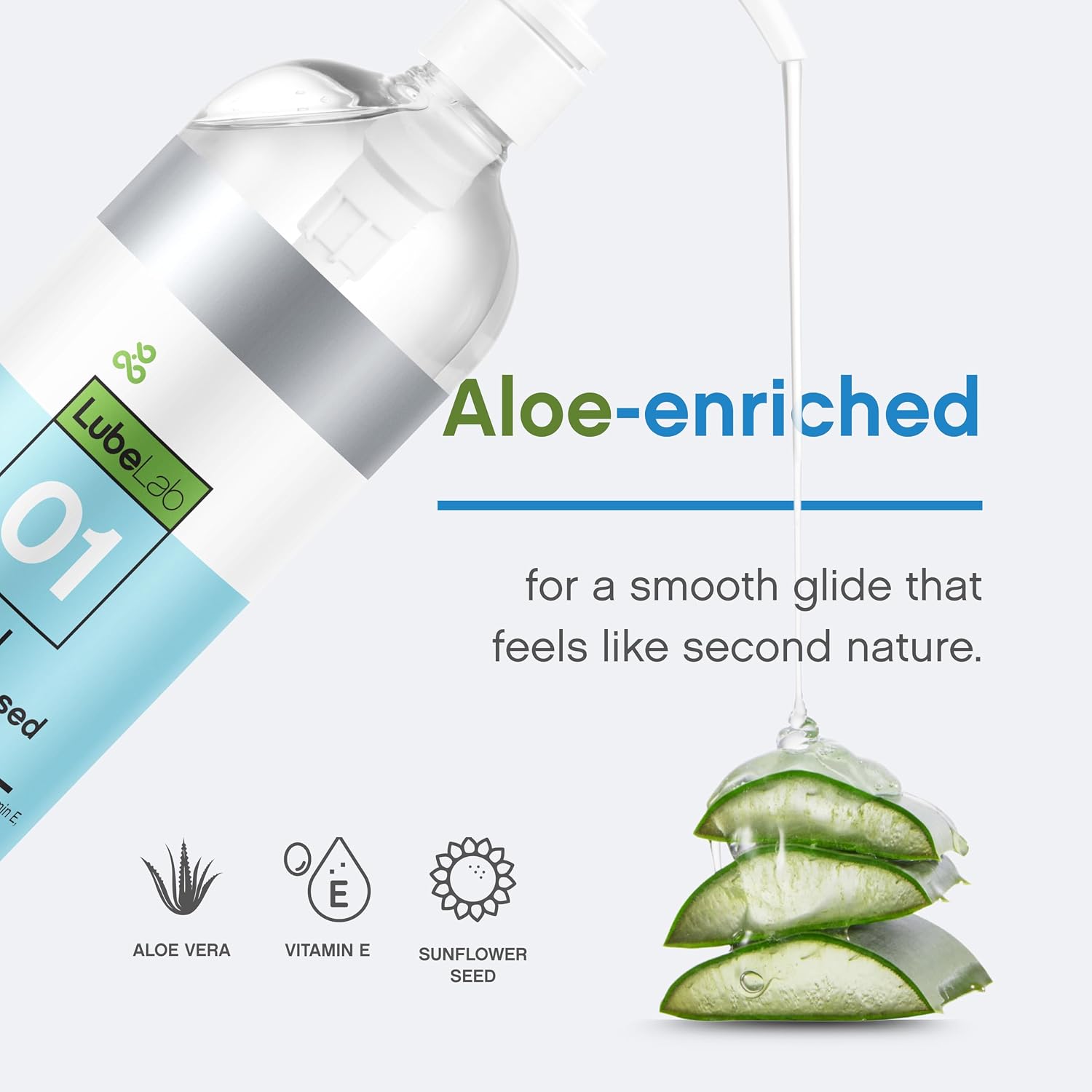 Thumbnail 1 de Lubelab Waterbased Lube 33 Fl Oz with Aloe & Vitamin E — Hypoallergenic, pH-balanced, Value Pack
