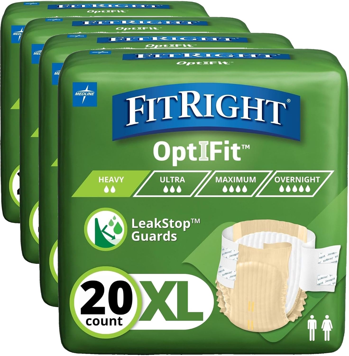 Thumbnail 6 de FitRight Adult Diapers Extra+ Heavy Absorbency, Large, 80 Count