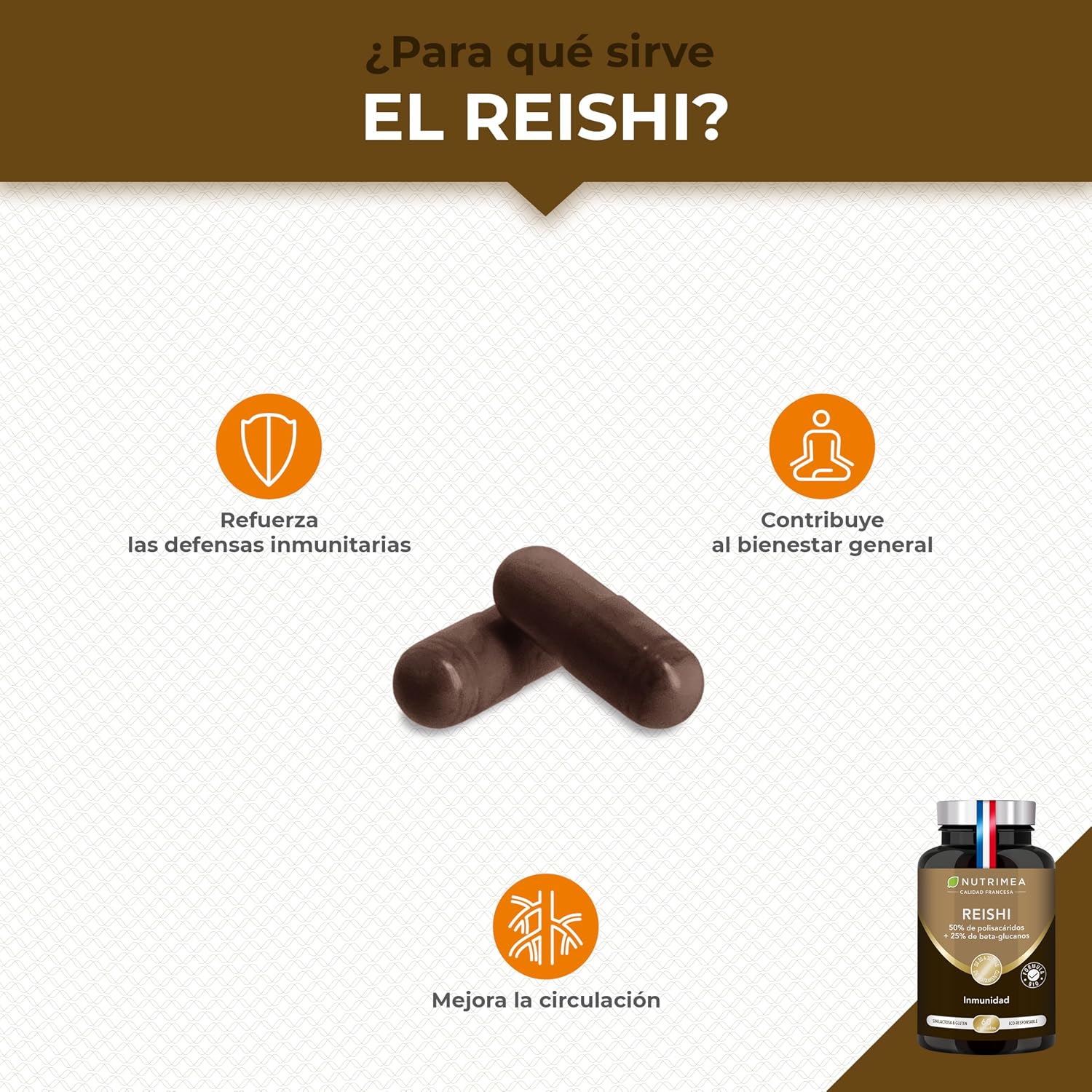 Detalle 2 de Nutrimea REISHI 6000 mg cápsulas veganas