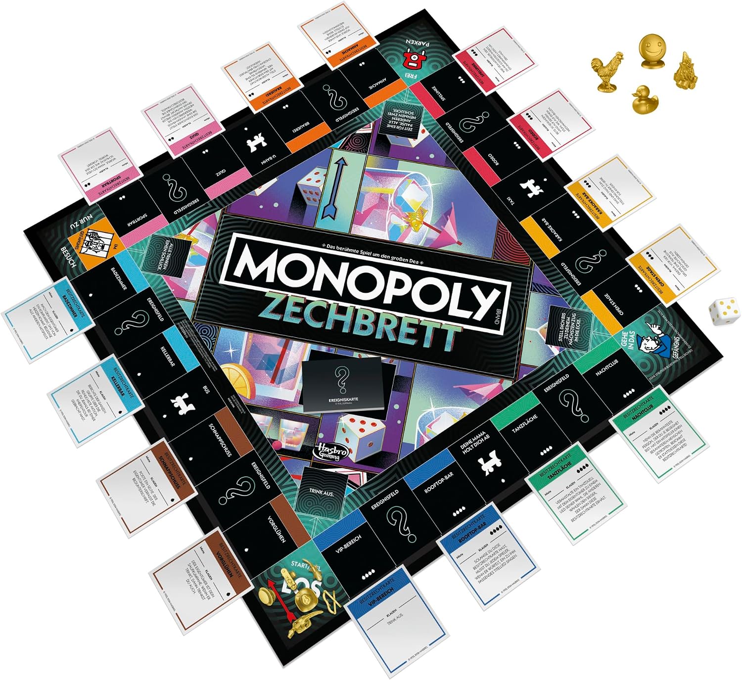 Detalle de Monopoly Board Crawl Trinkspiel (offiziell) – Deutsche Fassung, Partyspiel für Erwachsene ab 21 Jahren