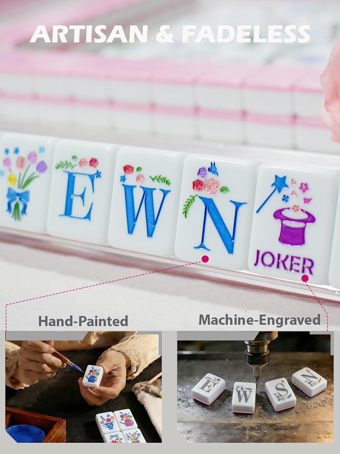 Thumbnail 1 de HYZYey American Mahjong Tile Set, 160 Tiles