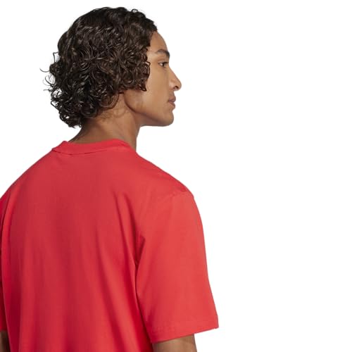 Thumbnail 2 de adidas Men’s Essentials Linear Single Jersey Shirt, Pure Ruby/Black, XXL