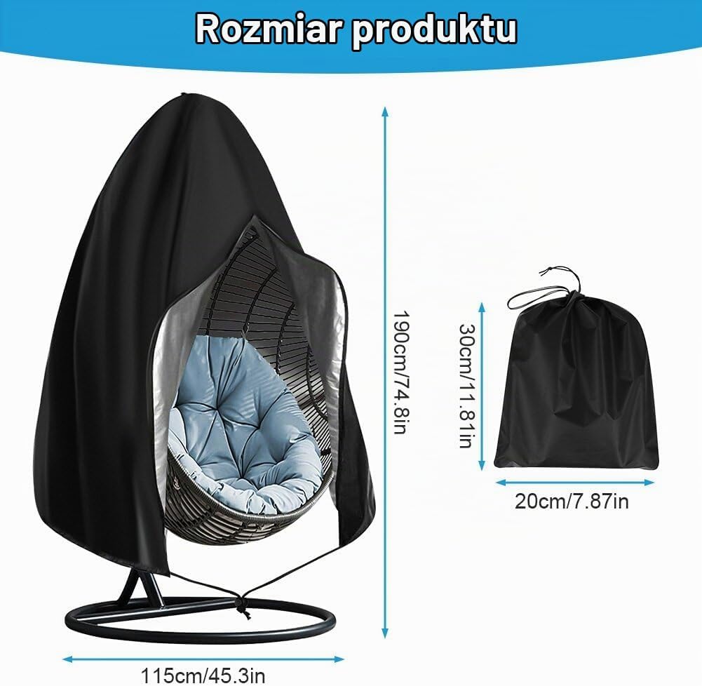 Detalle 2 de OFFCUP 115*190CM – pokrowiec na fotel wiszący 210D Oxford, wodoodporny