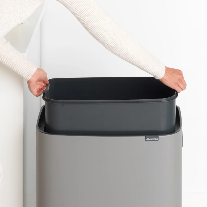 Thumbnail 18 de Brabantia Bo Touch Bin 60 L Mineral Concrete Grey 🗑