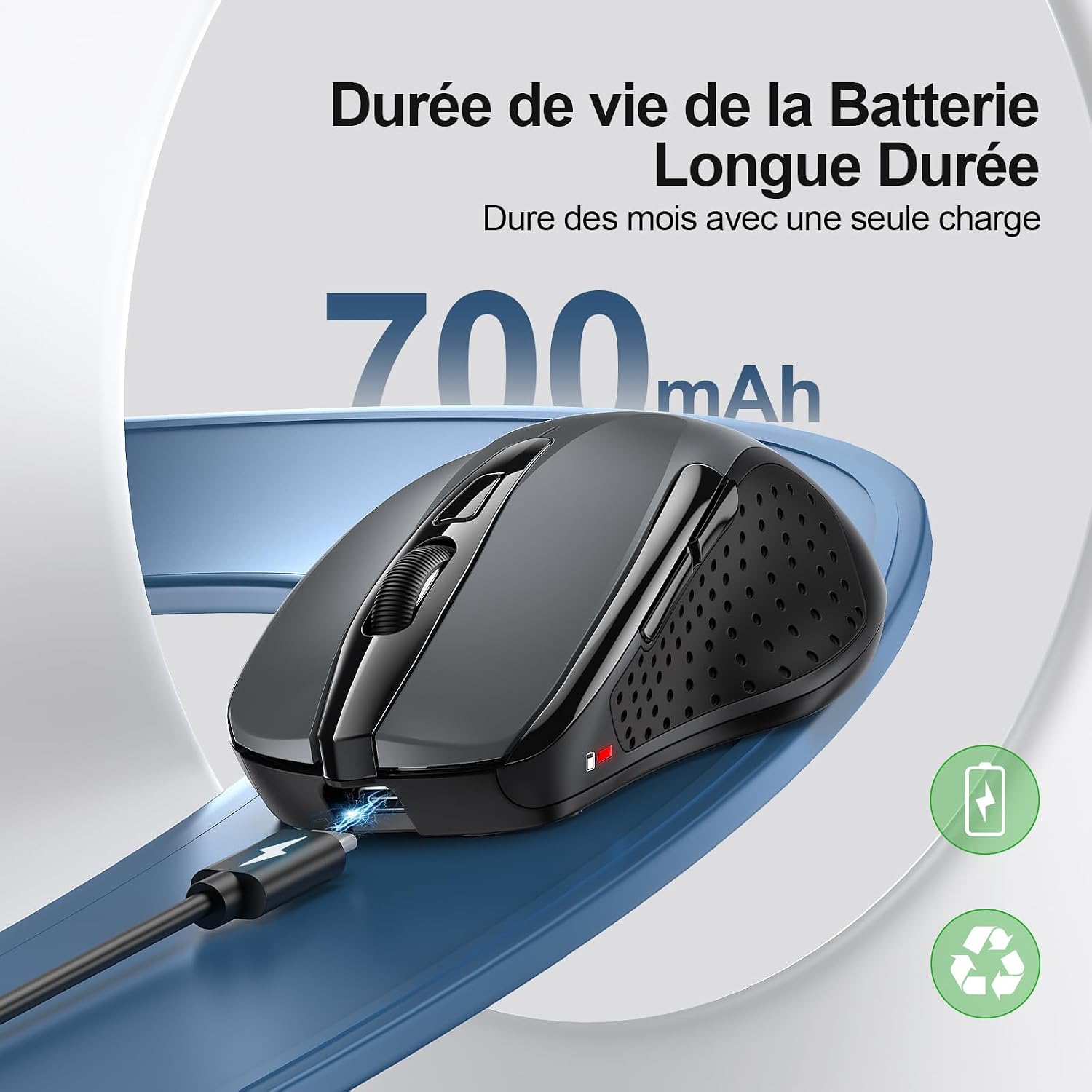 Detalle 2 de TECKNET Souris sans fil 4800 DPI 🖱