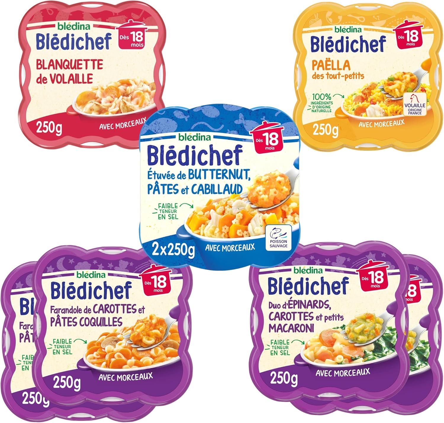 Detalle de Blédina Blédichef 8 plats pour bébé 🍽