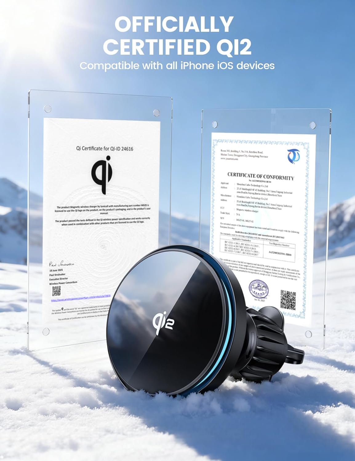 Thumbnail 5 de Lamicall Qi2 15W MagSafe Car Mount