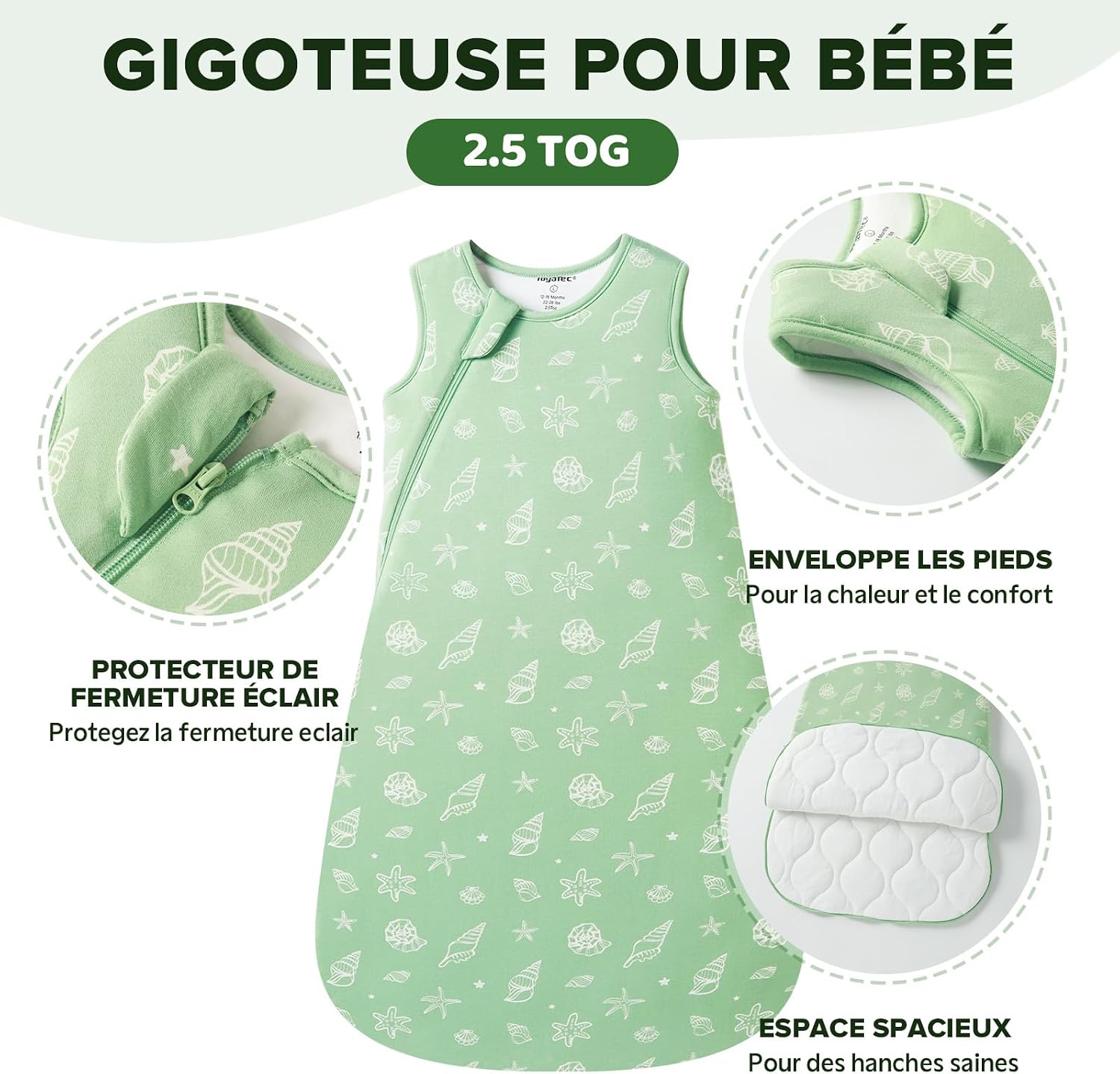 Thumbnail 1 de ToyaTec Gigoteuse 2,5 Tog en bambou pour bébé