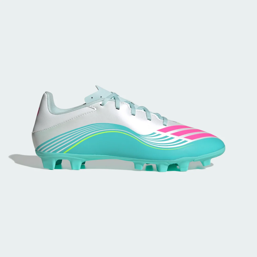 Thumbnail 1 de Bota de fútbol F50 MESSI CLUB – césped natural seco / multisuperficie (Adidas, blanco)