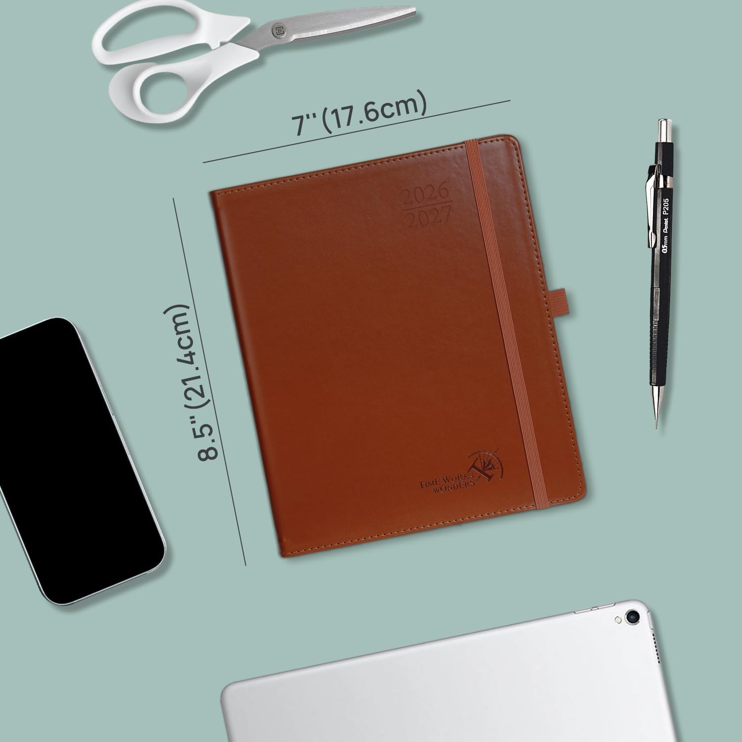 Detalle 2 de POPRUN Weekly Planner 2026-2027, 7" x 8.5" with 30-Minute Time Slots
