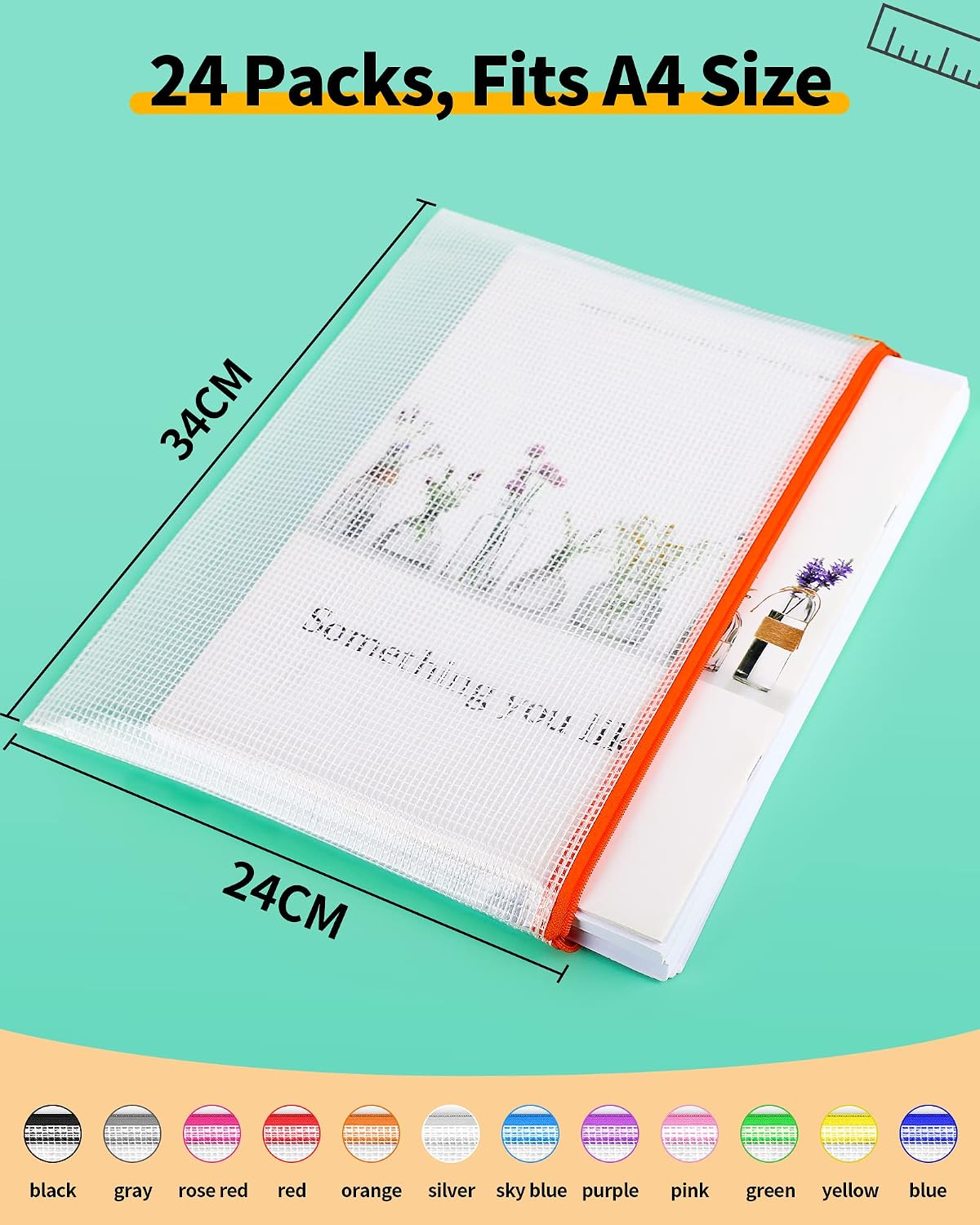 Detalle 2 de Smarpau 24PCS Plastic Wallets A4 34x24cm