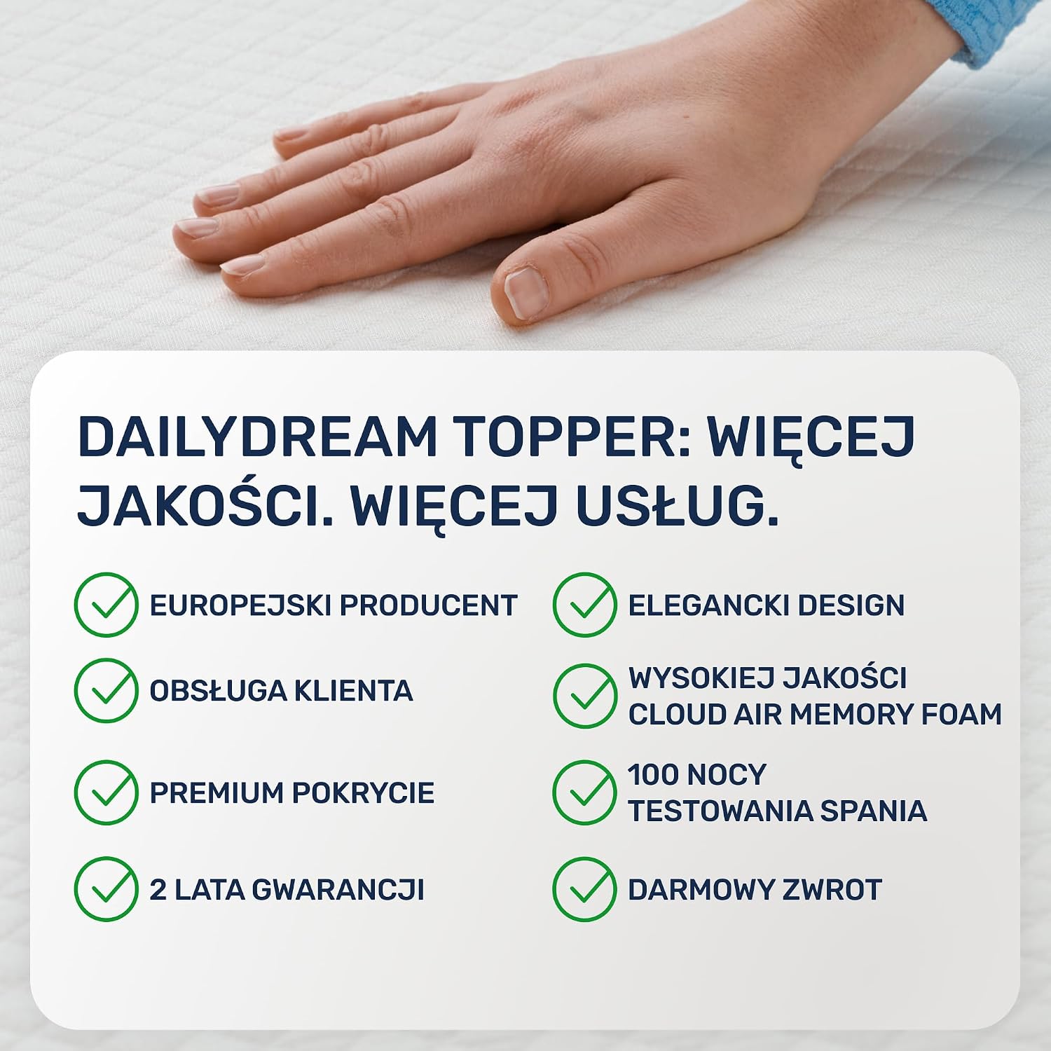 Thumbnail 1 de Dailydream Model S nakładka na materac z pianką memory, 140 × 200 cm, 3,5 cm