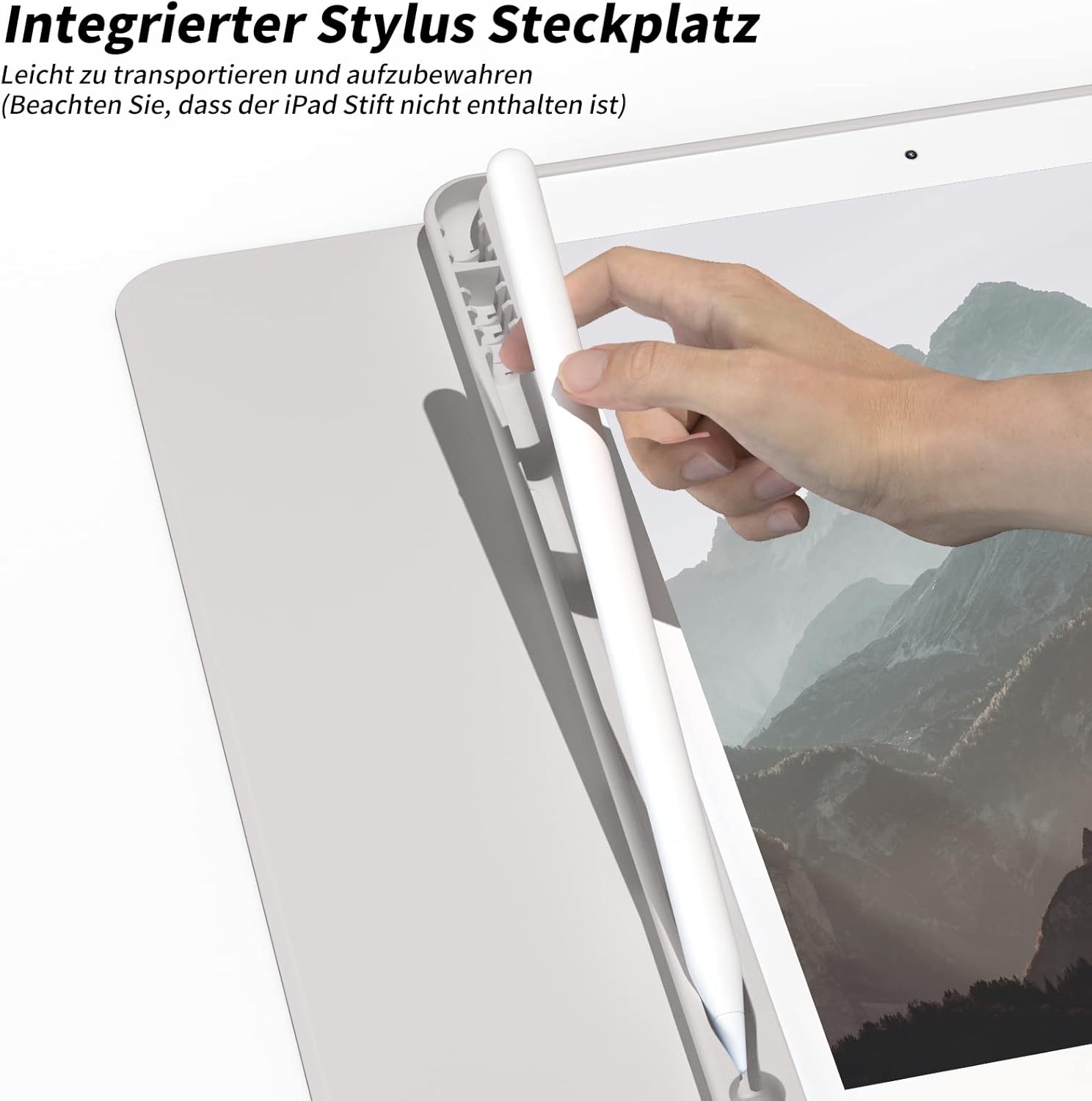 Thumbnail 5 de ZOYU Hülle mit Tastatur für iPad 9. Generation / 8. Generation / 7. Generation 10,2 Zoll – Grau