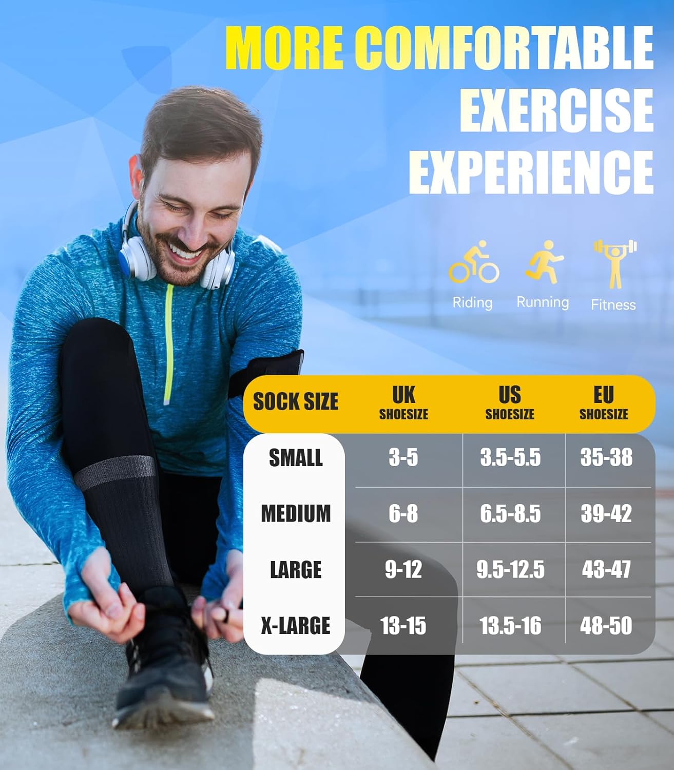 Thumbnail 5 de PULIOU Merino Wool Socks for Men & Women – Cushioned, Moisture-Wicking Hiking Socks (3 Pairs)
