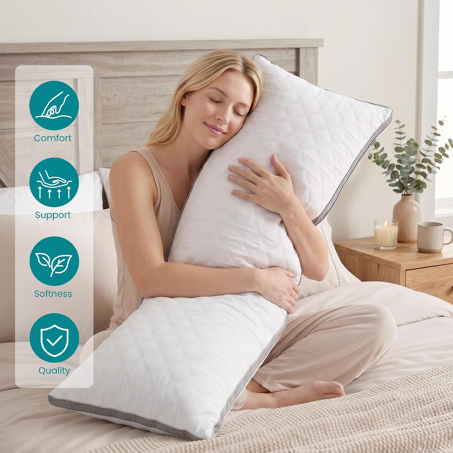 Thumbnail 1 de Oubonun Adjustable Full Body Pillow for Side Sleepers, Polyester Fill