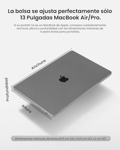 Thumbnail 8 de tomtoc 360° Funda 13" para MacBook Air 13 (M5/M4/M3/M2/M1) y otros 13" con protección repelente al agua